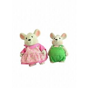 Lot of 2 Lil Woodzeez Handydandy Mouse Family Mom Son &‎ Child Lot Critters